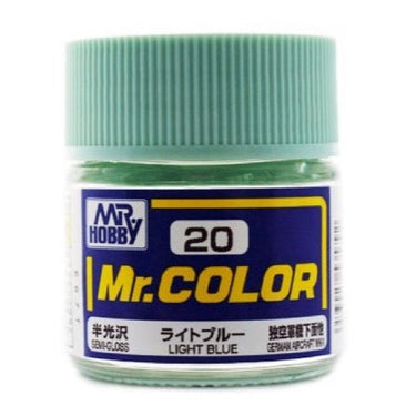 Mr Hobby (Gunze) C020 Mr Color Semi Gloss Light Blue Lacquer Paint 10ml